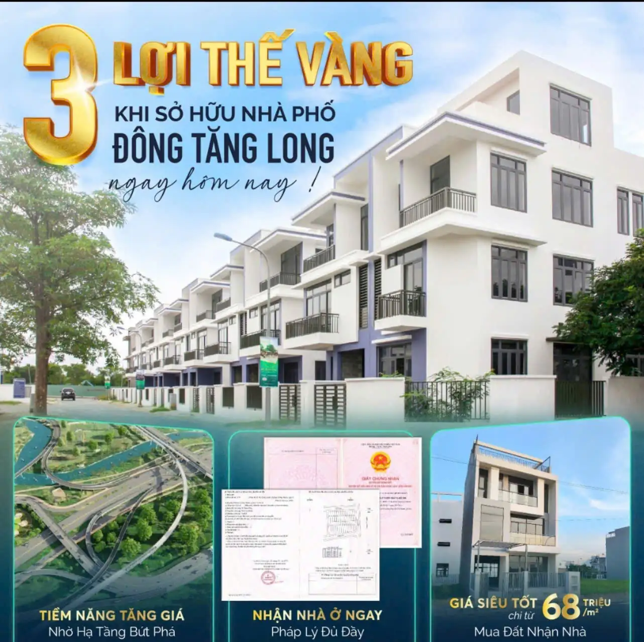 Nhà phố liền kề 5x25m2 Đông Tăng Long