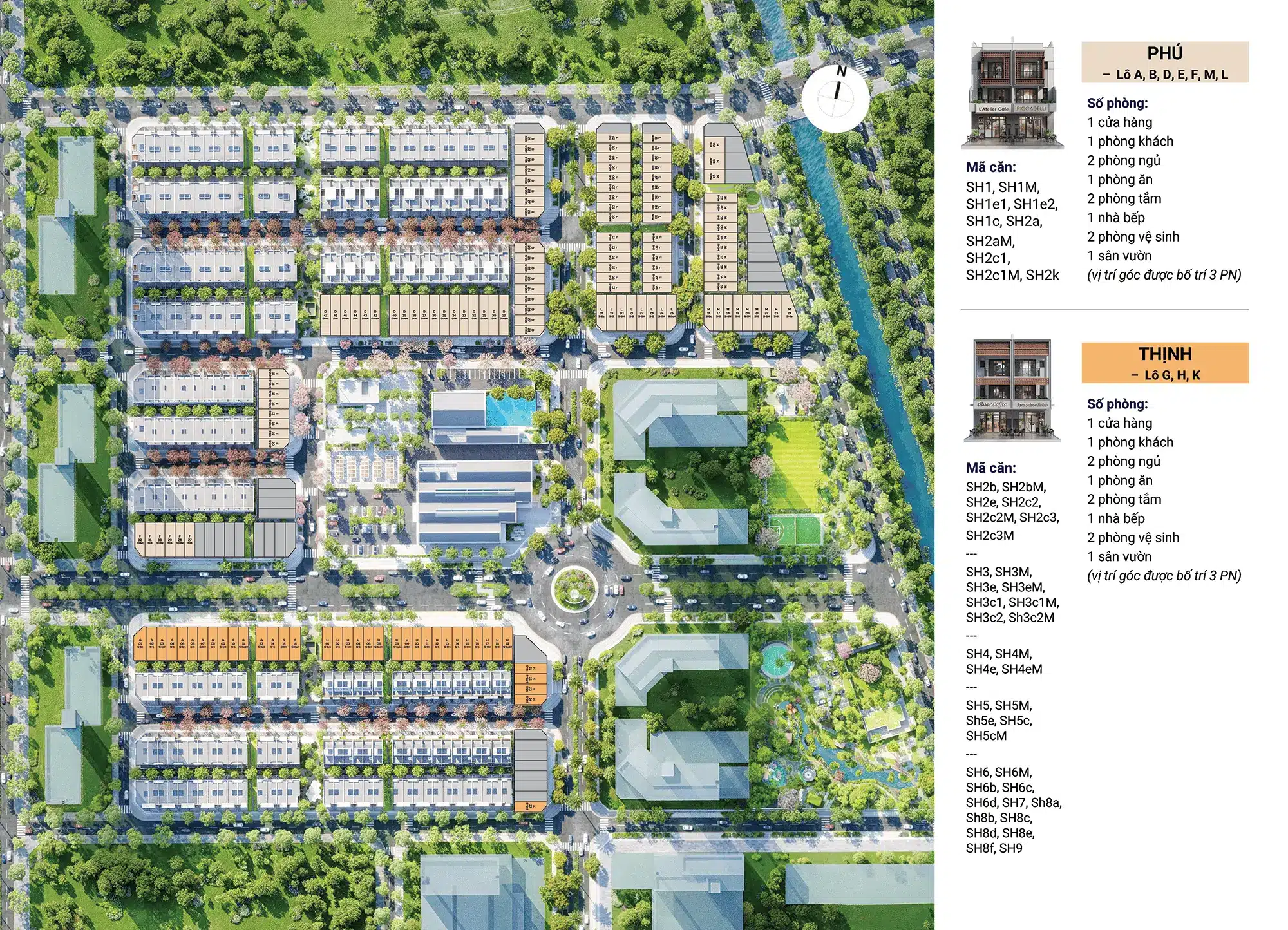 Mặt bằng loại hình sản phẩm Nhà Phố Thương Mại tại dự án Spring Ville của chủ đầu tư Gamuda Land